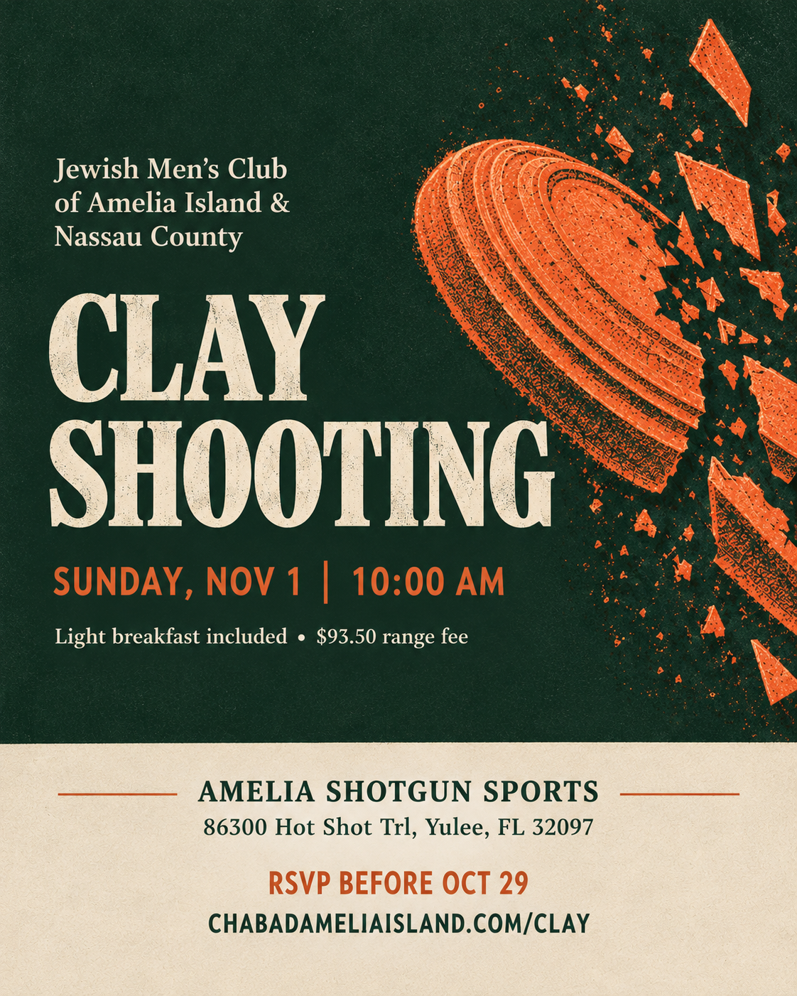 Clay Shooting with the Jewish Men's Club